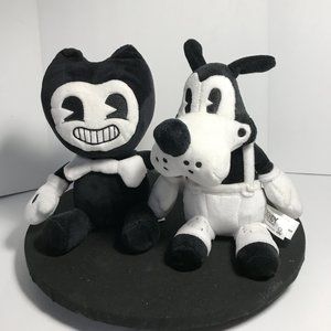 Original 2017 Bendy and the Ink Machine - Boris & Bendy Plushies